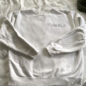 TUMBLR vintage crewneck white sweatshirt
